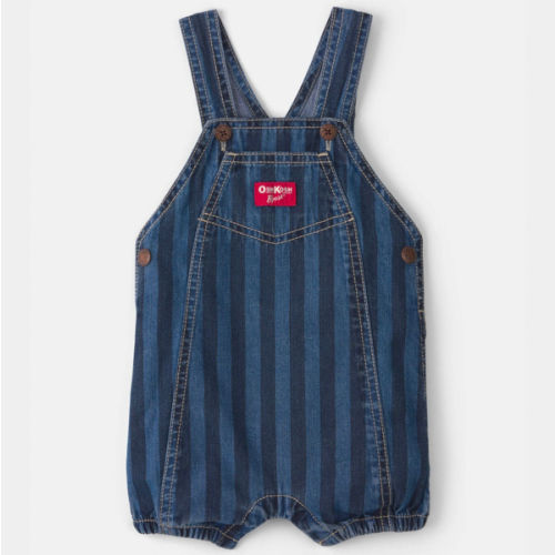 Baby Striped Denim Shortall - Dark Wash - OshKosh B'gosh | Carter's