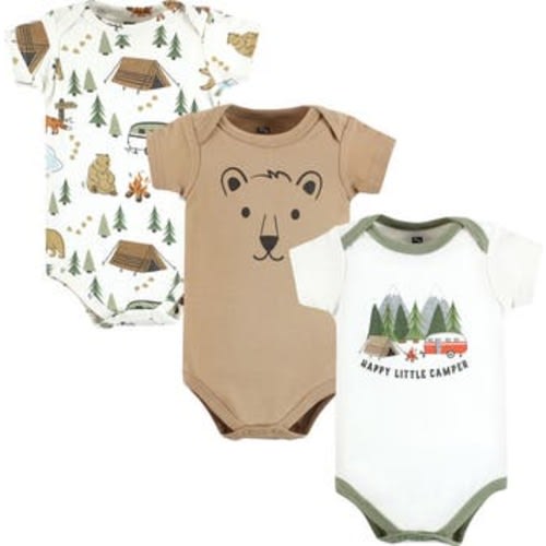 All-Season Cotton One-Piece Garment Set of 3, 0-3M