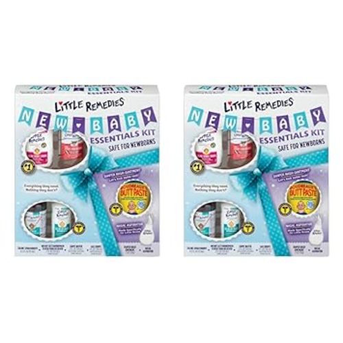 Little Remedies New Baby Essentials Kit, 6 Piece Kit for Baby's Nose and Tummy (Pack of 2)