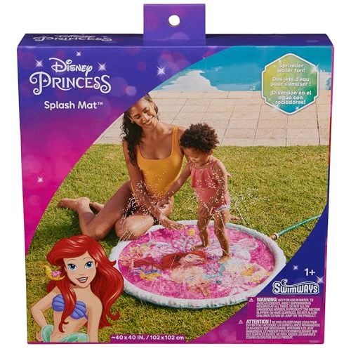 SwimWays The Little Mermaid Splash Mat, Kids Splash Pad, Outdoor Toys, Disney Party Supplies and Water Toys for Kids Ages 1 & Up