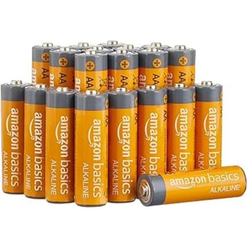 Amazon Basics 20-Pack AA Alkaline High-Performance Batteries, 1.5 Volt, 10-Year Shelf Life