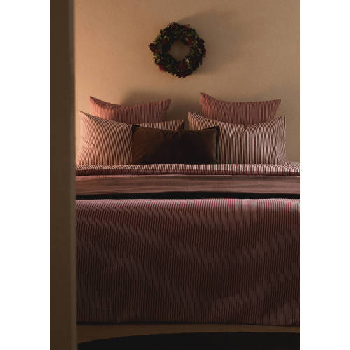 200-thread count percale cotton reversible striped duvet cover for 35.43 in bed - Home | MANGO USA