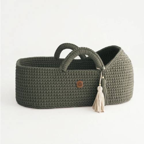 Set of XL Moses Basket Round Hood & Rocking Stand