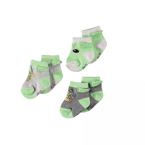 Star Wars The Mandalorian Grogu Booties Sock 3-Pack