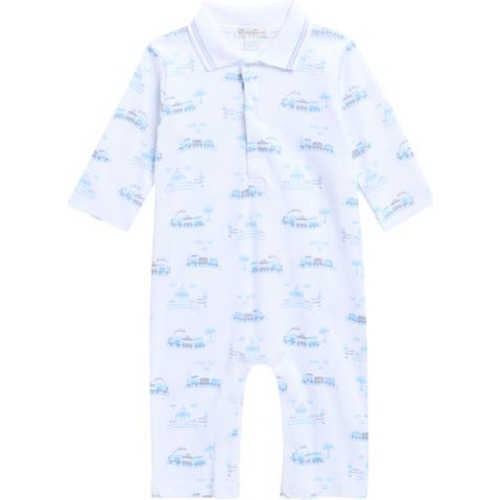 Print Pima Cotton Romper, 0-3M
