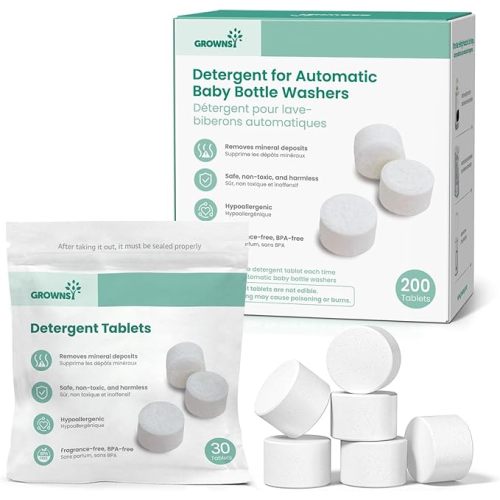 Grownsy Baby Bottle Washer Detergent Tablets, 130 Count