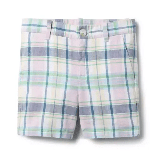 Boy White Plaid The Plaid Short by Janie and Jack
