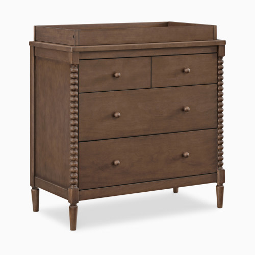 Delta Children Saint 4 Drawer Dresser with Changing Top - Teak Brown
