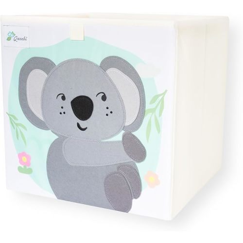 Koala Storage Cube- Organizer for Nursery, Playroom, Bedroom, Closet. Foldable Box 13x13x13 inches. Children's Toy Box, Diaper Caddy, Clothing Basket, Book Bin, Baby Essentials & Kids Gift