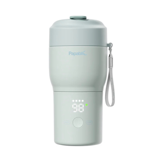 Papablic Pro Portable Bottle Warmer for Travel – 2.5 Min Fast Heating, Built-in Sterilizer, 5 Temp Settings, Baby Milk & Formula Warmer On the Go, Long Battery, Smart Keep Warm, Mint Green