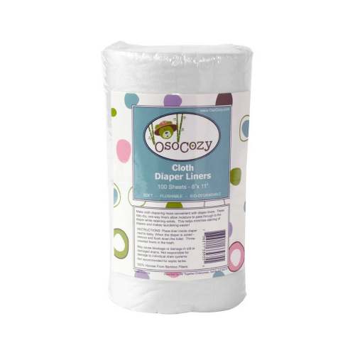 OsoCozy Flushable Cloth Diaper Liners – Biodegradable Bamboo, 100 Count | ClothDiaper.com – ClothDiaper.Com