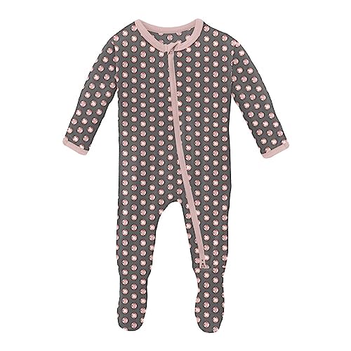 KicKee Zip-Up Footie for Babies & Toddlers – Viscose from Bamboo Sleepwear with Built-In Hand Covers and Grippy Feet