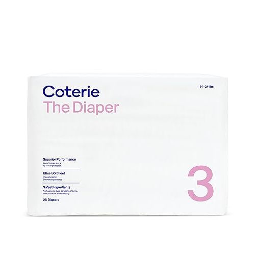 Coterie Size 3 Diapers, 28 Ct
