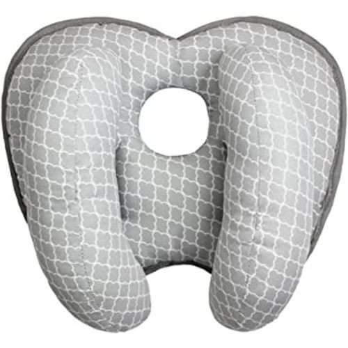 KAKIBLIN Baby Pillow for Head, 2 in 1 Infant Head Support Newborn Head Pillow Banana Neck Pillow for Baby, Baby Travel Pillow for Stroller Neck Support for Stroller or Bed,White Cloud