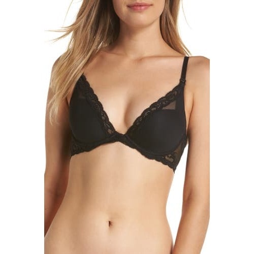 Feathers Underwire Contour Maternity/Nursing Bra, Black