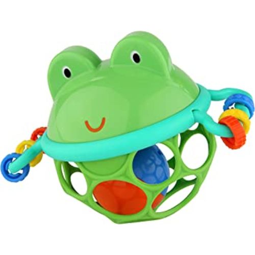Bright Starts Oball Musical Toy, Jingle & Shake Pal, BPA-Free Easy-Grasp Baby Rattle Toy, Ages Newborn+