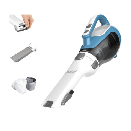 BLACK+DECKER dustbuster AdvancedClean Handheld Vacuum Cordless, Compact Home and Car Vacuum with Crevice Tool ,Rotating Nozzle and Charging Station, Large Dust Bowl (CHV1410L)