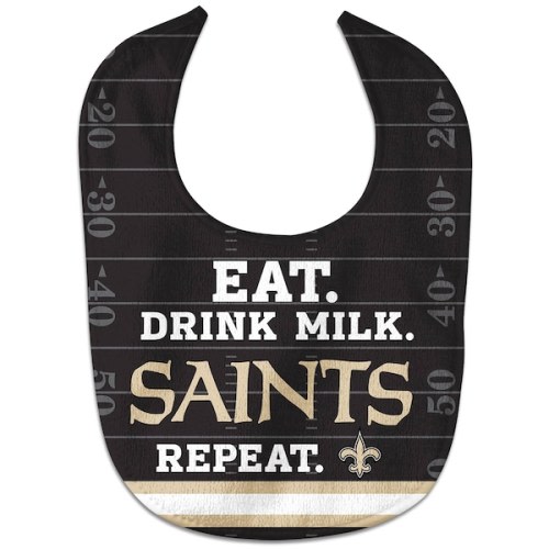 New Orleans Saints WinCraft Newborn & Infant Eat. Drink. Repeat. All-Pro Bib