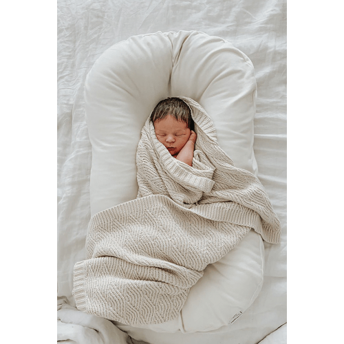 Shell Stitch Blanket - Oatmeal