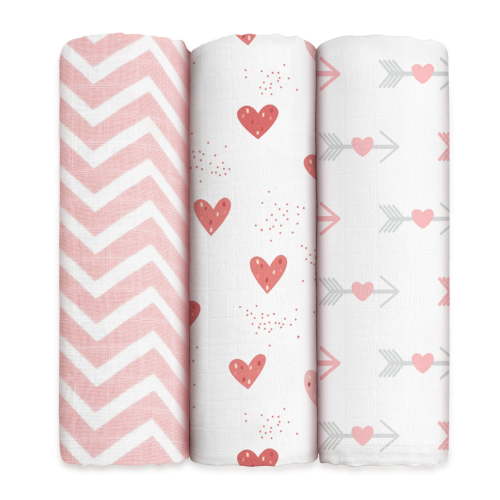 YOOFOSS Muslin Swaddle Blankets, Organic Baby Blankets, 47x47 Inches Receiving Blanket for Baby Boys, Girls and Neutral, Baby Essentials for Newborns Soft Breathable
