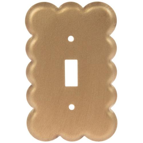 Gold Scalloped Single Switch Plate