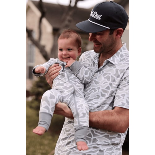 Baby Zip Up - White Camo – BURLEBO