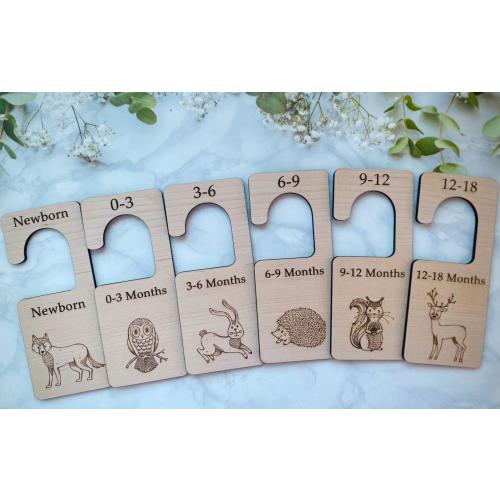 Baby Wardrobe Dividers, Woodland Animal Clothes Separators, Baby Clothes Organisation, Woodland Nursery Decor, New Baby present.