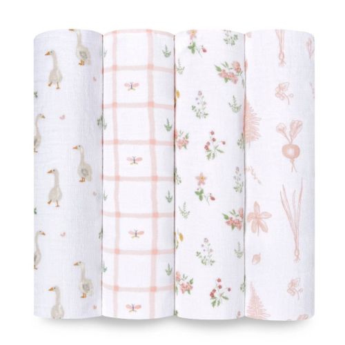aden + anais essentials Muslin Swaddle Blankets - 4pk