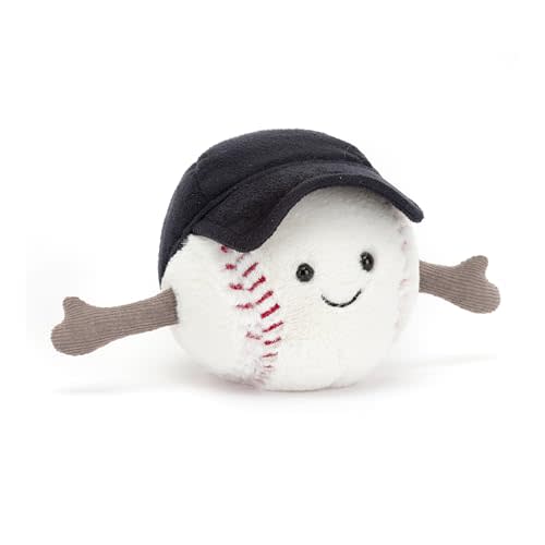 Jellycat Amuseables Baseball Stuffed Toy, 4 inches - Baseball Plush for Sports Fans