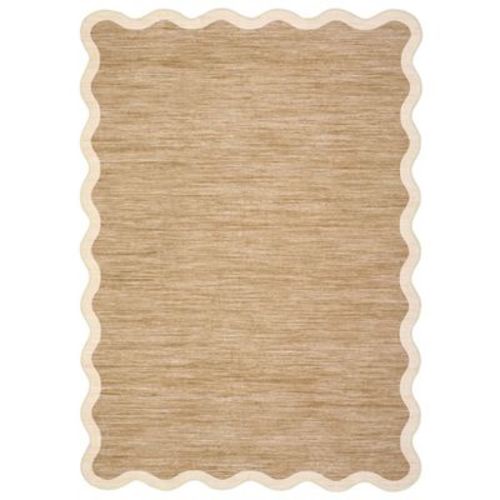 Modern Scalloped Living Room Rug 8”x10”