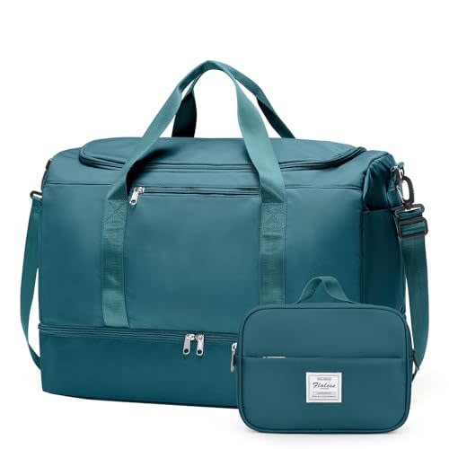 Extra Large Travel Duffel Bag, Carry-On Weekender Bags for Women Travel | Overnight Weekend Bag with Shoes Compartment for Travel Business Trips Sport Hospital, Toiletry Bag Included