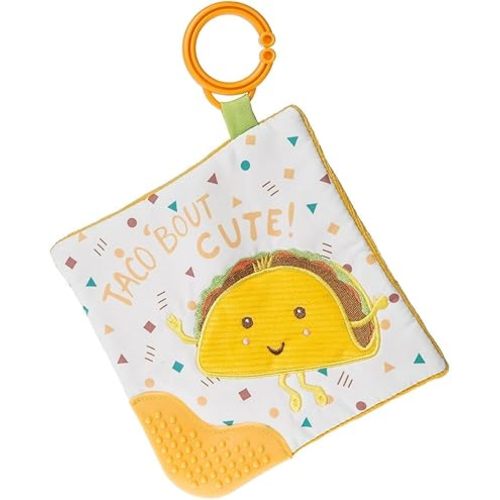 Mary Meyer Sweet Soothie Crinkle Teether Toy with Baby Paper and Squeaker, 6 x 6-Inches, Taco Bout Cute