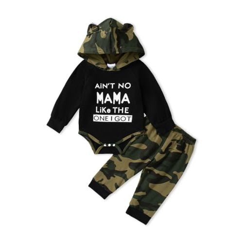 NZRVAWS Baby Boy Clothes Newborn Outfit Infant Sweatshirt Fall Winter Long Sleeves Hoodie Top Pant Set 2PCS 0-18 Months