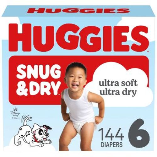 Huggies Snug & Dry Ultra Soft Diapers - Size 6 - 144ct