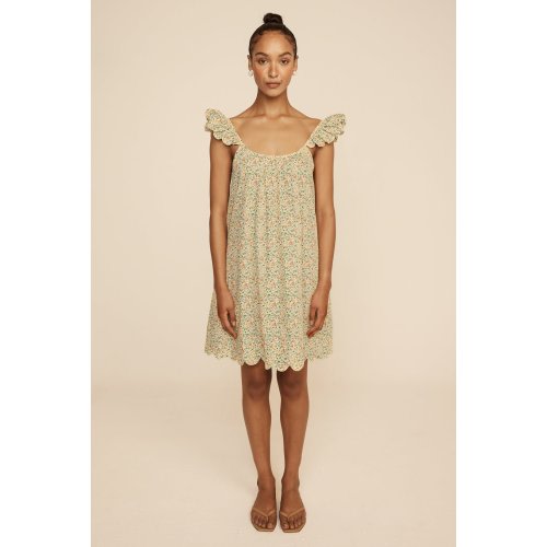 Indah Wing Nightie - Cotton - Floret Green – Piyama