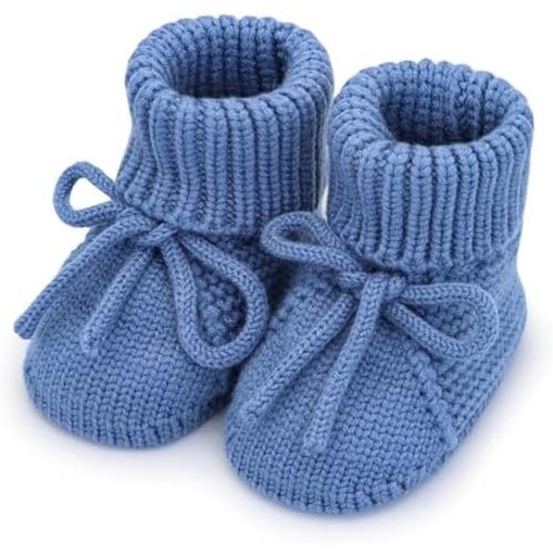 Baby Girl Booties Newborn Knit Crib Shoes Infant Bunny Booties New Born Boy First Walking Shoes Cozy Warm