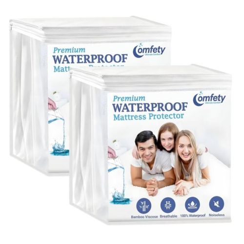 Full Waterproof Mattress Protector Bamboo Viscose - 2 Pack