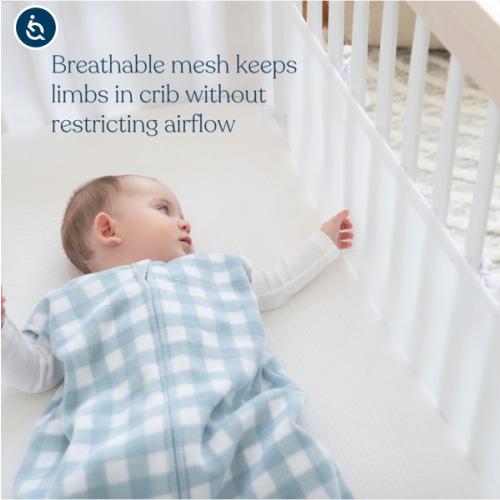 HALO Breathable Mesh Crib Liner for Mini Crib in White