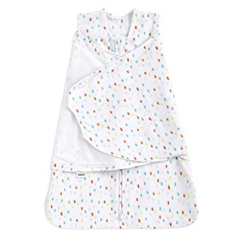 HALO Micro-Fleece Sleepsack Swaddle, 3-Way Adjustable Wearable Blanket, TOG 3.0, Confetti, Small, 3-6 Months
