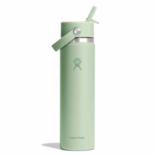 24 oz Wide Mouth Water Bottle w/ Flex Straw Cap | Hydro Flask