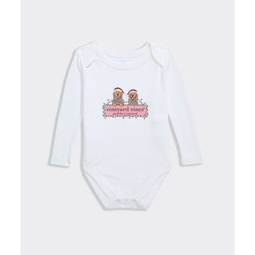 Shop Baby Long-Sleeve Festive Pups Body Suit at vineyard vines