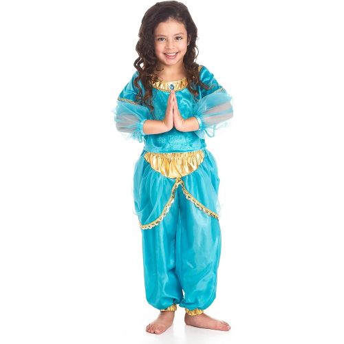 Little Adventures Oasis Princess Dress Up Costume - Machine Washable Child Pretend Play and Party Dress-Ups with No Glitter