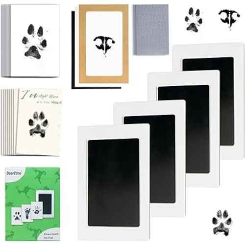 Inkless Paw Print Kit,Dog Paw Print Kit,Dog Nose Print Kit,Clean Touch Ink Pads and Imprint Cards,Pet Paw Print Impression Kit for Dogs Cats Footprint Keepsake