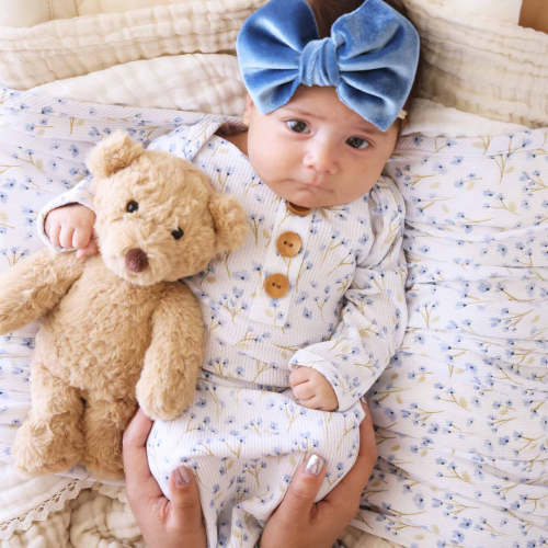 Blake's Blooms Bamboo Waffle Oversized Swaddle Blanket