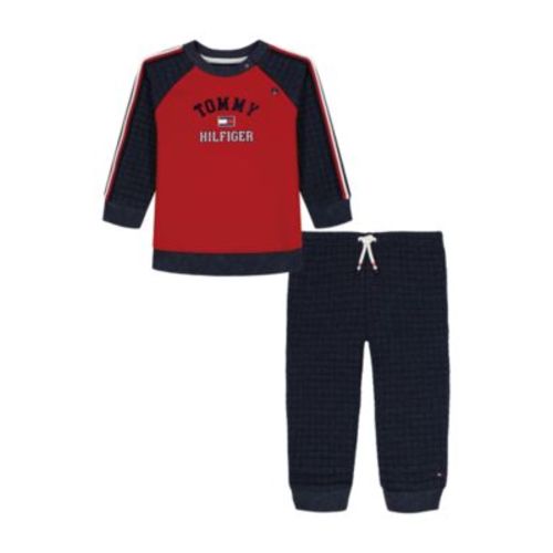 Baby Boys' Quilted Crewneck Sweatshirt and Jogger Pants, 2-Piece Set