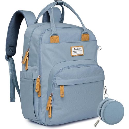 RUVALINO Baby Diaper Bag Backpack with Changing Pad, Waterproof, Sky Blue