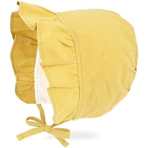 JELLYTREE Baby Hat Bonnet Toddler Girls Fashion Princess Ruffle Muslin Lining Cap Infant Lacy Beanie, 3m 6m 12m