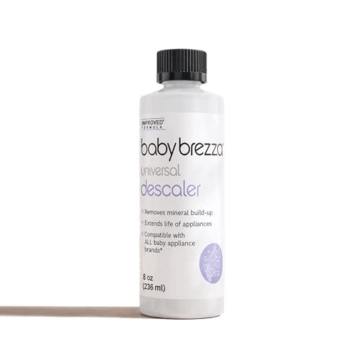 Baby Brezza Descaler 8 oz. Made in USA. Universal Descaling Solution for Baby Brezza and other baby appliances. Removes mineral build-up and extends your machine’s lifespan