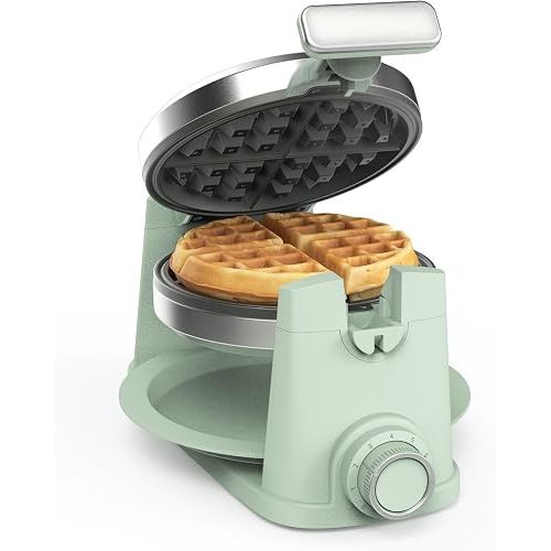 Martha Stewart Rotating Waffle Maker, Ceramick Nonstick Plates, Honeydew
