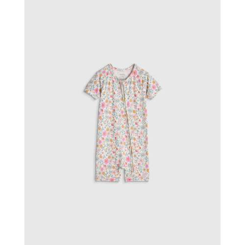 Bamboo Shortie Onesie Pajama - Baby in Soft Ditsy Floral